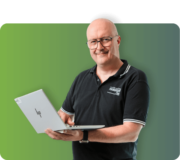 Michael Ruckstuhl mit Laptop